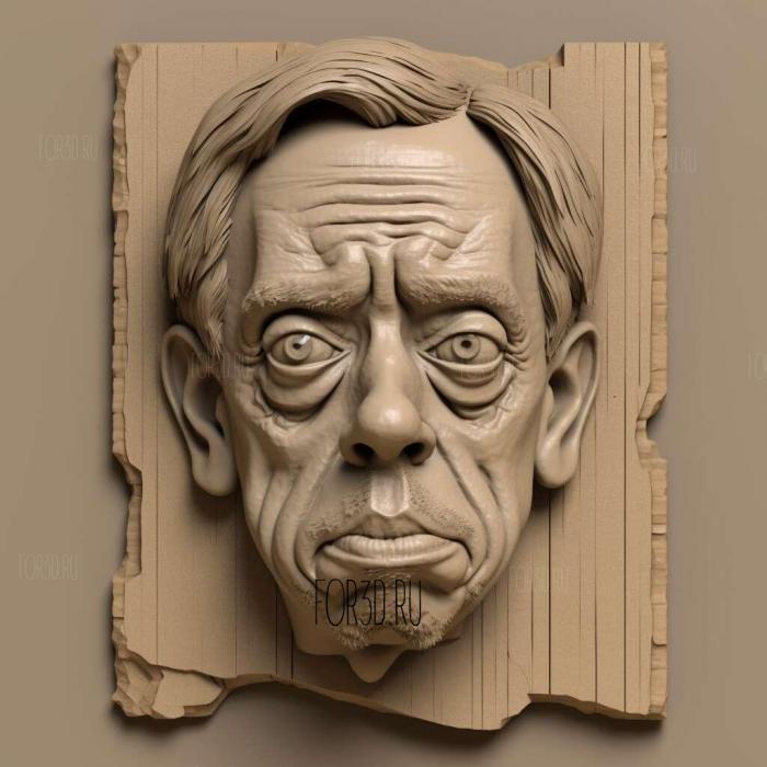 steve buscemi 3 stl model for CNC